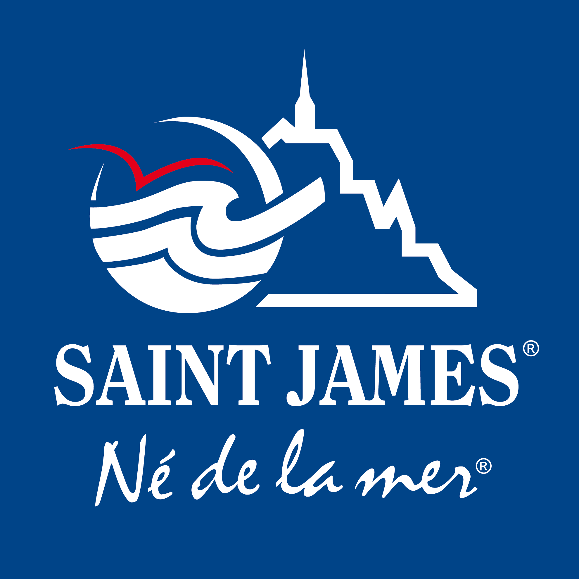 ST JAMES blanc fond marine